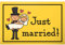 DankeDir! Just Married – Targa 30 x 20 cm – Decorazione per matrimonio JGA Photo Box Decorazione per feste – Idea regalo per matrimonio matrimonio coppia di sposi