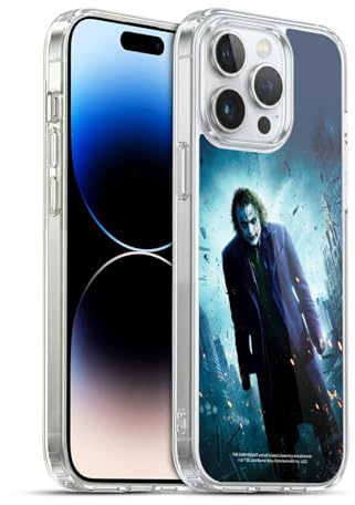 Head Case Designs Officially Licensed The Dark Knight Joker Poster Key Art Gel Case [Military Grade Protection] Compatible with Apple iPhone 14 Pro Max and Compatible with MagSafe