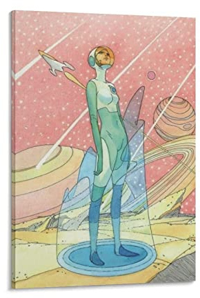 TSALF Leinwand Wandkunst Malerei Kein Rahmen Moebius Animes Dekorative Gemälde Leinwand Gemälde Wandkunst Hängende Bilder s 60x90cm