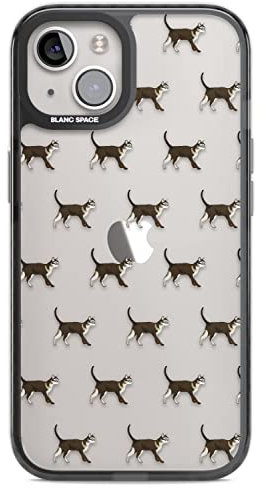 Blanc Space Singapura Cat Pattern Impact Phone Case for iPhone 14 TPU Protective Light Strong Cover with Pet Kitten Feline Cat Lover Owner