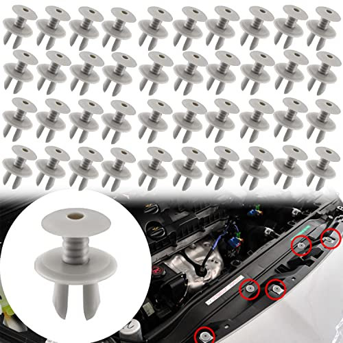 Remaches Plastico Coche Gris, Clips de Fijación para Puerta de Coche, para VW T4 T5 Parachoques Guardabarros Techo-Orificio de 9 mm
