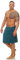 Class Home Collection Saunakilt Herren Saunatuch Frottee Baumwolle Petrol