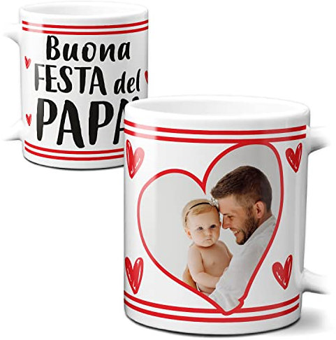 STAMPATEK Tazza Festa del Papà Personalizzata - Idea Regalo per Compleanno in Ceramica