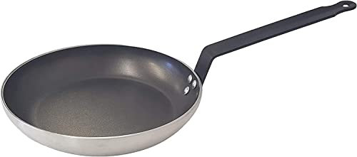 Chabrias Professional Heavy Duty Non Stick Frying Pan 4mm Aluminium - Black/Silver Made in England (28cm)