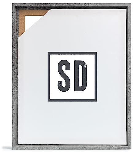 Stallmann Design Schattenfugenrahmen für Keilrahmen | 50x70 cm | Beton | MDF Rahmen für Leinwände mit Tiefeneffekt | mit Montagezubehör | Rahmen ohne Glas und Rückwand