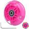 Gladeer Ersatzrad für Tretroller, 80 mm, blinkend, bunt, LED, für Kinderroller mit 3 Rädern, Rosa, 1 Stück