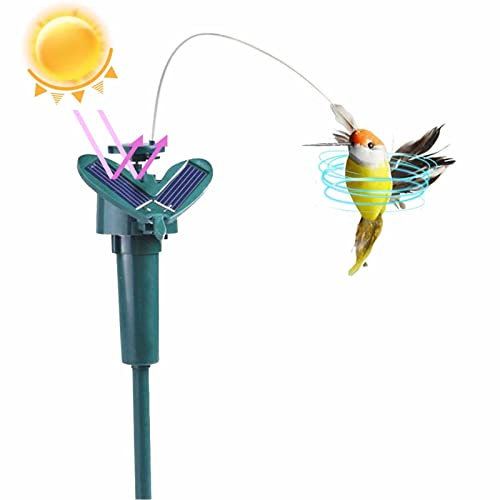 1/3 Stück Solar-Kolibri-Flatter – Solarbetriebener Schwimmender Kolibri | Tanzender Kolibri Fliegend Schwebend | Realistischer Solar-/batteriebetriebener Fliegender Wackelvogel Für Garten Und Hof