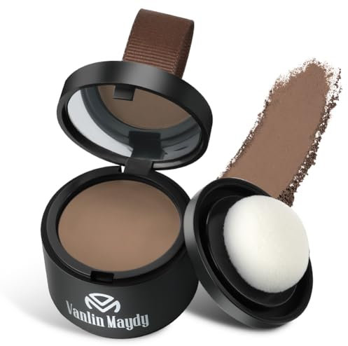 Ansatzpuder für Männer und Frauen, Haarverdichtungs Ansatzpuder, Schnell Abdeckender Wurzel-Concealer mit Haarkreide, Haaransatz-Shading-Concealer-Puder zum Auffüllen von Dünnem Haare (Dunkelbraun)