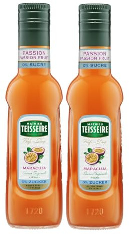 Mathieu Teisseire Getränke-Sirup Maracuja 0% Zucker 0,25L - Cocktails (2er Pack)