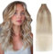 YMEYME 55cm Balayage Tape-In-Haarextensions aus Echthaar, Blond-Highlight Aschbraun, das zu Aschblond verblasst #B8-60-A, 50g, 20 Stück