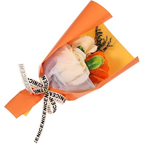 Healvian 1 Set Scatola Regalo Rose Bouquet Regalo Nuziale Decorazioni Di Nozze Fiore Di Sapone Bouquet Di Rose Stabilizzate Composizioni Floreali Artificiali Artificiale Sposa Fiori