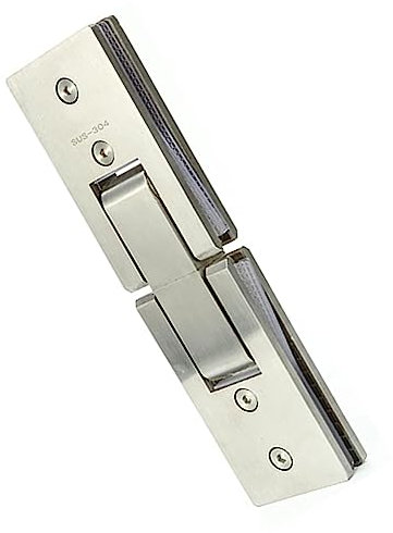 Charnière de porte en verre Charnière de porte en verre à 180 degrés en acier inoxydable 304 pour porte de douche en verre Charnière en verre