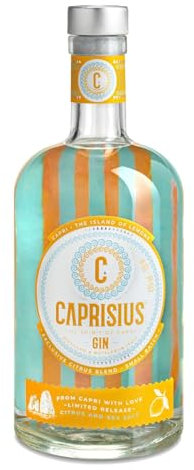 C CAPRISIUS Gin Citrus 70 cl - Gin dal mare di Capri – Gin Agrumato - Con limone Mandarino Arancio e Fiori di Zagara - Made in Italy - Gin Premium – Prodotto artigianale – Gin Tonic
