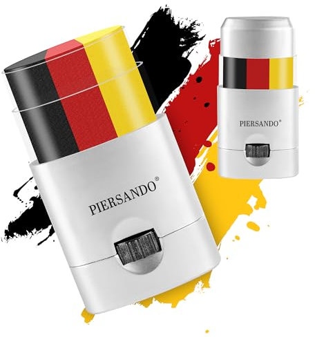 Piersando Schminkstift Schminke Fahne Fussball EM WM Länderflagge Fanartikel Land Flagge Eishockey Handball Basketball Frauen Männer Kinder Deutschland