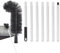 Gutter Brush | Gutter Cleaning Tools | Telescopic Gutter Cleaner | Extendable Gutter Cleaner Gutter Cleaner With Telescopic Handle | Retractable Roof Brush Cleaner | Curved Design Gutter Cleaning Tool