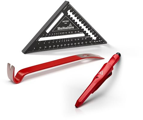 Hultafors 650340 - Pennarello profondo con piccolo ferro di porco e 180 mm Rafter Square