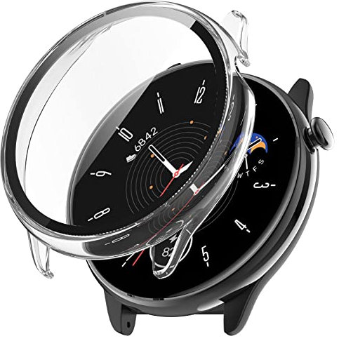 YAODLE Hülle für Amazfit GTR Mini 43mm Schutzhülle,PC Ultradünne HD Hartglas Glas Kratzfest 360° Rundum Displayschutz (Durch)