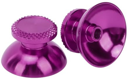 Sxhlseller Levette per Controller for 2 Pezzi di Ricambio per Impugnatura in Metallo per Console di Gioco Portatile, Accessori per Levette Analogiche in Lega di Alluminio (Purple)