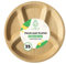 U'reca Organics Lot de 25 assiettes de séparation rondes en feuille de palmier respectueuses de l'environnement - 30 cm - Vaisselle jetable, compostable et biodégradable - Parfaites pour les repas