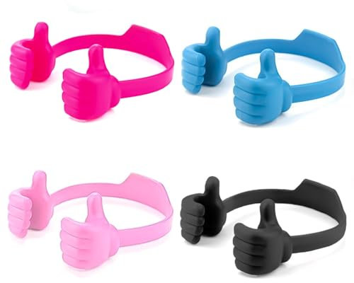 Sfunpu Phone Stand Holder 8 Pcs Thumbs Up Lazy Hand Arm Finger Holder Novelty Portable Desk Mobile Cell Phone Kickstand Cute Cheap Accessories Gifts for Teen Kid Girl (ren, medium)