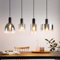 CBJKTX Pendelleuchte Hängelampe Esstisch 4 Flammig Hängeleuchte- E27 Vintage Esszimmerlampe Hängend Pendellampe Höhenverstellbar Glas Retro für Schlafzimmer Wohnzimmer (ohne Leuchtmittel)
