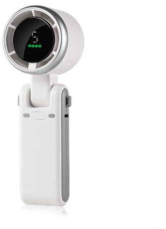 Bulevisiter Mini ventilador de mano, ventilador de escritorio portátil, ventilador de mano recargable, ajustable de 180 °, ventilador de hielo de carga USB para exteriores, viajes (blanco)