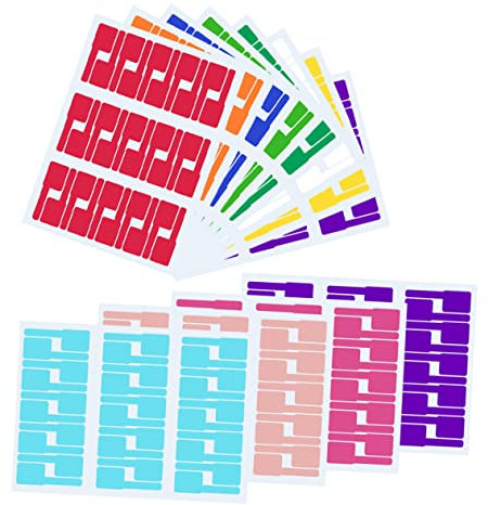 OSALADI 12sheets Printable Network Cable Label Tags Self Adhesive Wire Labels for Cord Management in Home Office