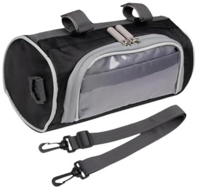 Borsa Forcella Anteriore per Manubrio Moto Borsa da manubrio per bici da moto Borsa anteriore resistente all'acqua con tracolla regolabile Pratica borsa a tracolla da uomo Piccola borsa da manubrio pe
