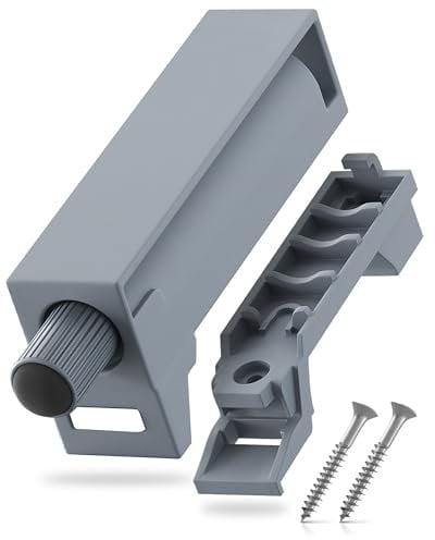 LouMaxx Softclose Türdämpfer Schrank 2er Set - Türdämpfer Küche zum Softclose Nachrüsten - Schranktür Dämpfer in Grau - Türdämpfer gegen knallende Türen - Soft Close Nachrüstung