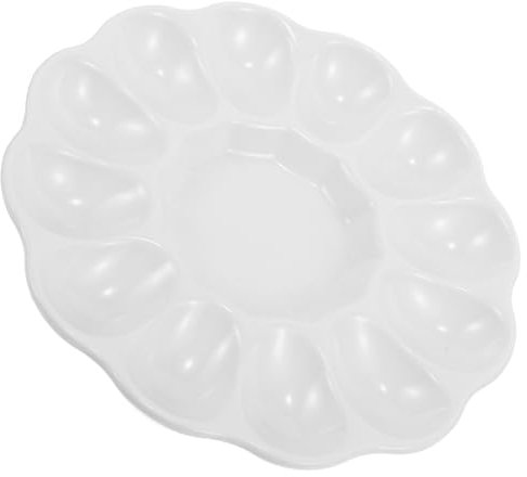 Veemoon Eierplatte Für Gefüllte Eier Fächer Keramik Handwaschbar Für Ostern Und Partys Platzsparend Und Wiederverwendbar Elegantes Design Für Jeden Tisch