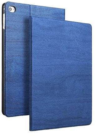 SOENS Étui en Cuir PU for Tablette Apple iPad Mini 6-Mini 7 A17 Pro 8,3 Pouces 2024, Base en Silicone Souple TPU, Coque Grain de Bois(Navy Blue)