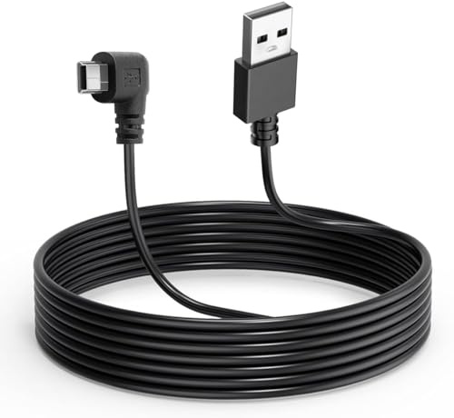 Gebildet Dashcam-Kabel für Mini-Dash-Kamera, 3.5m L-Winkel-Mini-Adapter-Dashcam-Netzkabel, Dash Cam Ladekabel für Spiegelkamera, Fahrrekorder, Auto-DVR