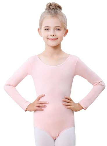 Kefiyis Ballet Leotard for Girls Long Sleeve Dance Leotard Cotton Stretch Gymnastics Leotards for Girls Kids Women