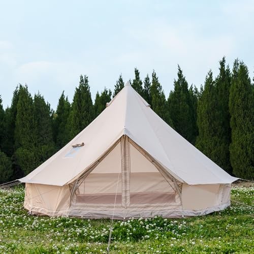 Glockenzelt für Familien Camping,4-Jahreszeiten Oxford Canvas Unterstand
