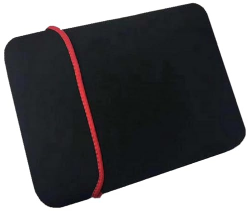 Umkehrbare Neopren-Laptophülse-Tasche，19×13.5cm，Compatible with Game Switch Lite/iPad mini 6/iPhone 15 Pro Max 6-8 inch Small Devices，Schwarz