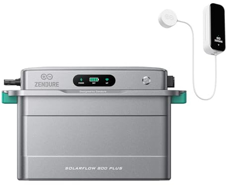 Zendure SF800 Plus All-in-One Balkonkraftwerk mit Speicher, mit 1 D0-Zähler | 800W AC-Ausgang, 1,92kWh Kapazität, Erweiterbar auf 11,52kWh, bis zu 2×750W MPPT, IP65, HEMS, Kompaktes All-in-One-Design