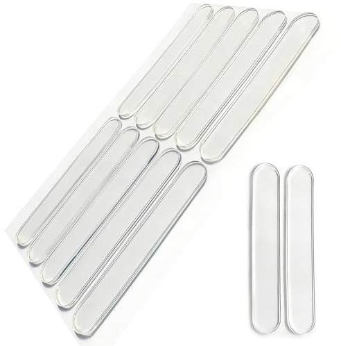 ZURYNIX 50 PCS Door Silencer Long Strip - Self-Adhesive High Transparent Rubber Cabinet Door Bumper for Slamming Pads, Anti-Collision Quiet Closure for Home, Office & Cabinets