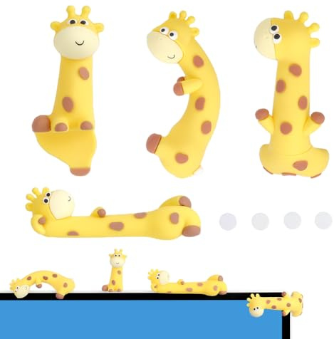 CRAFTYMELODY 4 Stück Harz Giraffe Auto Mittel Konsole Anzeige Dekorationen Mini Figuren Computer Dekorationen Kleine Tier Ornamente