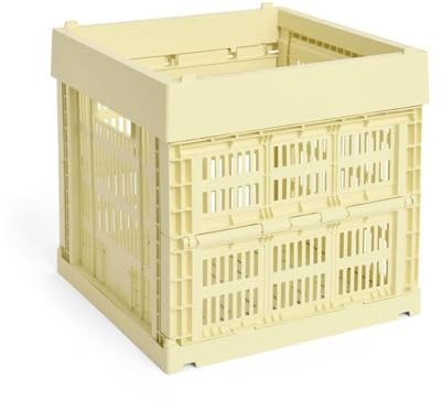 HAY - Colour Crate Korb Cube, 29,5 x 29,5 cm, hellgelb, recycled