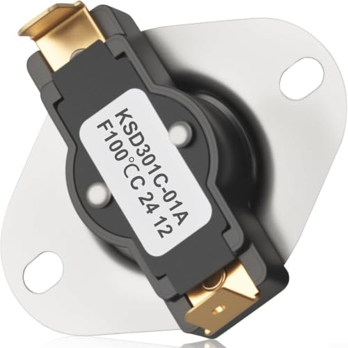 KSD301 Interruptor de termostato de disco a presión de 37.8 °C, control de temperatura normalmente abierto para soplador de chimenea, ventilador solar de ático y sistemas de calefacción de