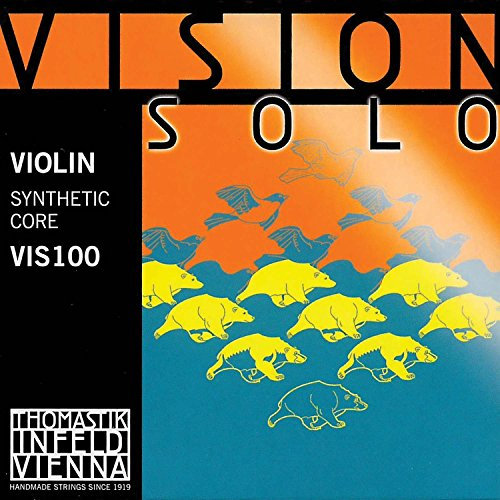 Thomastik Vision Solo 4/4 Violinensaiten-Set, mittlere Stärke, mit Aluminiumumumwickelter D-Saite