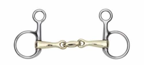 Shires Hanging Cheek Baucher Bit with Double Jointed Lozenge Mouthpiece - Multiple Sizes 4.5
