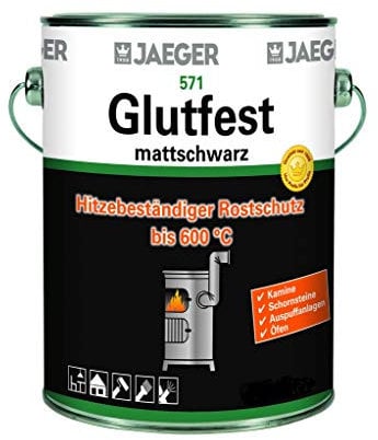Jaeger Glutfest Hitzelack mattschwarz, 125 ml