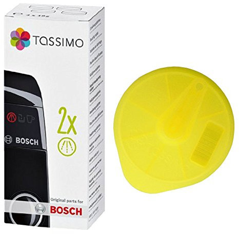 SPARES2GO Gelbe Servicescheibe & Entkalkungstabletten für Bosch Tassimo Kaffeemaschine