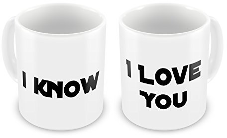 Pair of I Love You, I Know Novelty Gift Mug