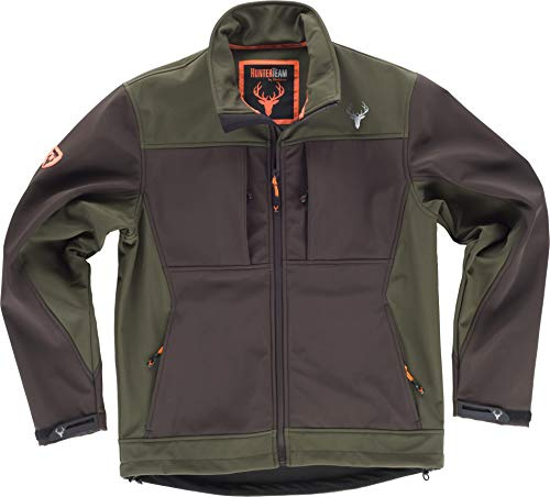 Work Team Cazadora workshell con dos bolsillos laterales y 2 bolsillos en pecho. combinada. HOMBRE Marron/Verde Caza XXL