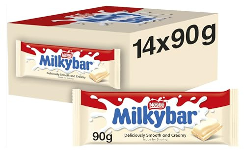 Milkybar White Chocolate Sharing Bars, 14 x 90 g