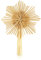 com-four® Stern Christbaumspitze aus Stroh, Weihnachtsbaumspitze Stern aus Stroh für Weihnachten, Tannenbaumspitze für Ihren Christbaum, 24,5 cm