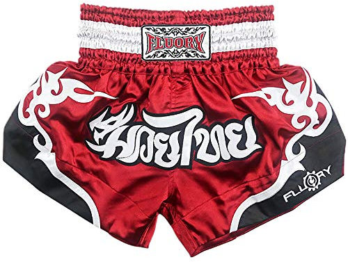 FLUORY Muay Thai Fight Shorts, MMA Shorts, Kleidung, Training, Käfigbekämpfung, Grappling, Kampfsport, Kickboxen, Shorts