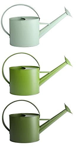 Rivanto® Grüntöne Serie Outdoor Gießkanne mit großem Griff, farbig sortierte Grüntöne, hellgrün/grün/dunkelgrün, Farbwahl Nicht möglich